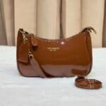 Women's Premium Patent Leather Shoulder Bag | Elegant Crossbody Handbag with Adjustable Strap | Stylish Ladies Purse