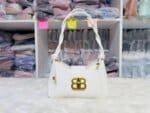 Women’s PU Leather Shoulder Bag | Trendy Mini Hobo Handbag | Sky Blue, Pink & White Ladies Fashion Bag - Image 3