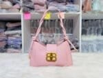 Women’s PU Leather Shoulder Bag | Trendy Mini Hobo Handbag | Sky Blue, Pink & White Ladies Fashion Bag - Image 4