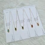 SS Stone Necklace for Women | Stainless Steel Bow & Heart Pendant Necklace | Elegant Gold-Tone Fashion Jewelry - Image 4