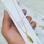 SS Stone Necklace for Women | Stainless Steel Bow & Heart Pendant Necklace | Elegant Gold-Tone Fashion Jewelry