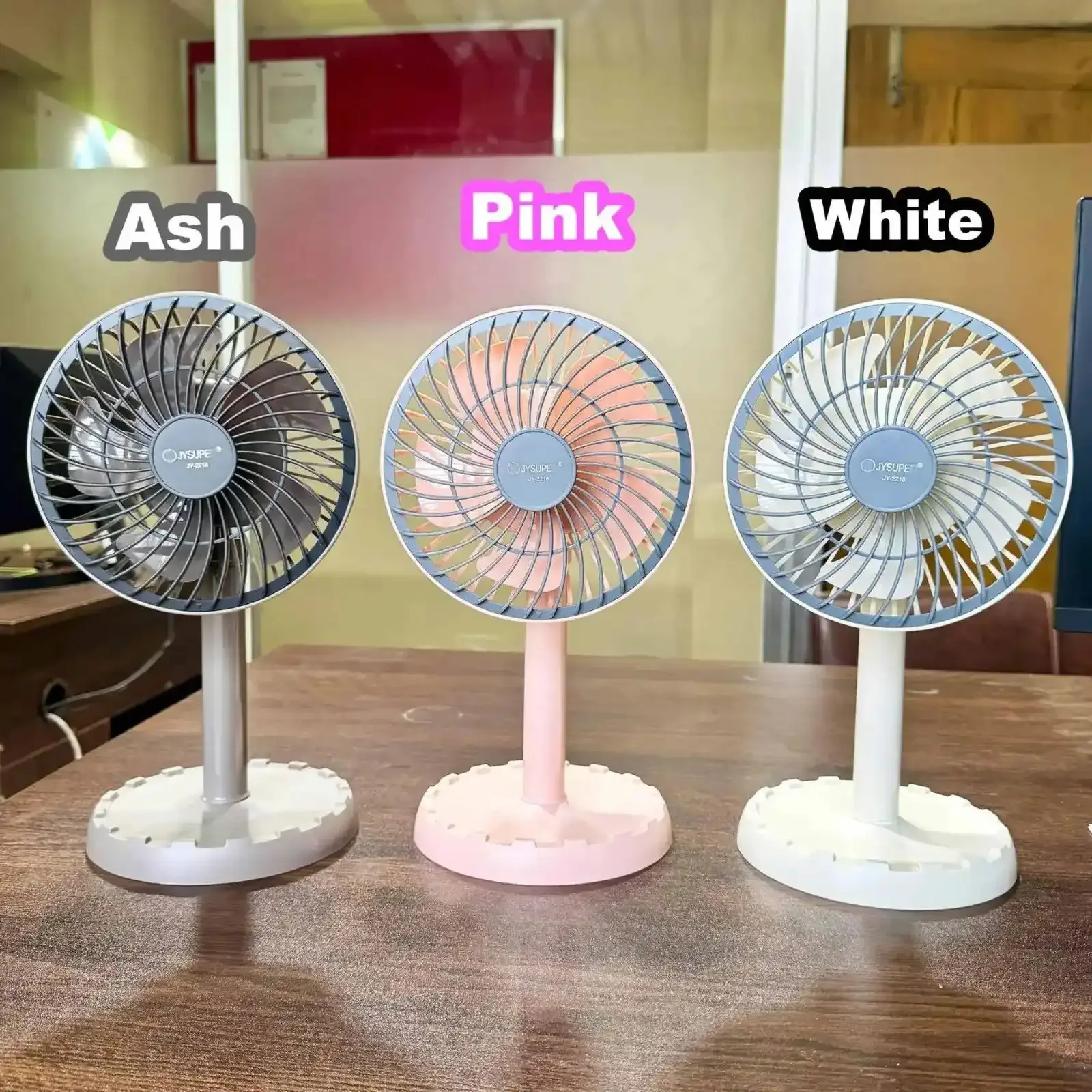 JYSUPER JY-2218 USB Rechargeable Mini Table Fan - Image 3
