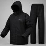 Water proof High quality Rain Coat With Pant. (Happylon) Black - Image 5