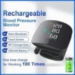 Automatic Rechargeable Digital Touch Screen Wrist type Blood-Pressure Machine/ BP Machine