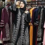 প্রিমিয়াম স্টোন বোরকা Black